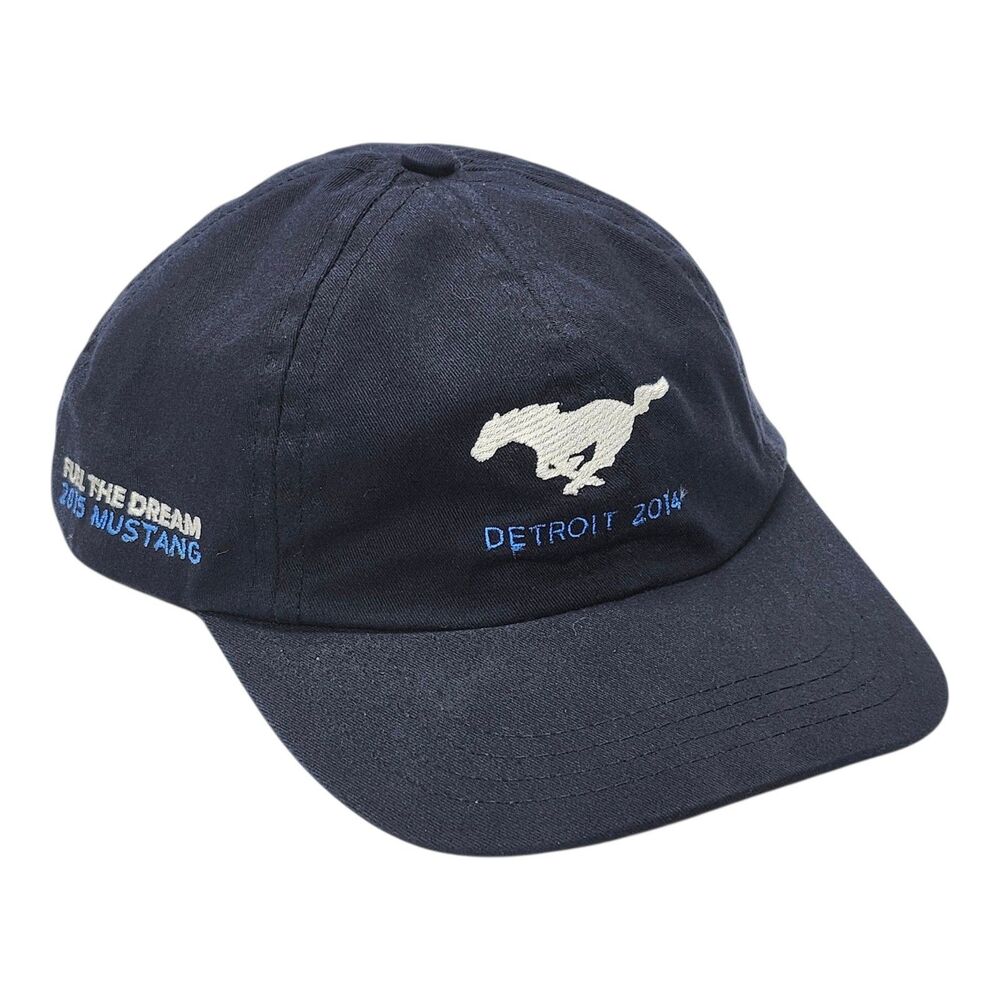 Ford Mustang Hat Fuel The Dream Detroit 2014-2015 Blue Adjustable Baseball Cap